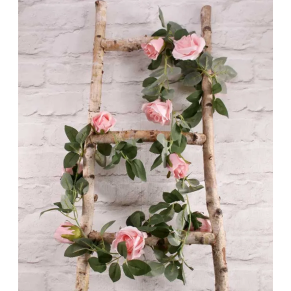 Pink Rose Flower Garland 175cm