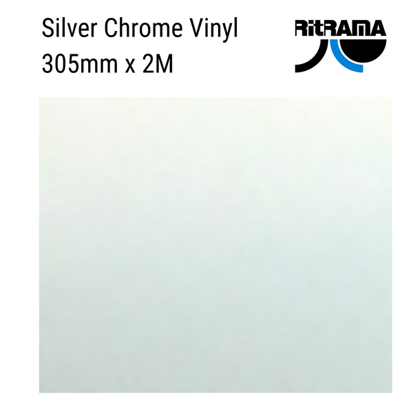 Silver Chrome Metallic Vinyl 305mm x 2M