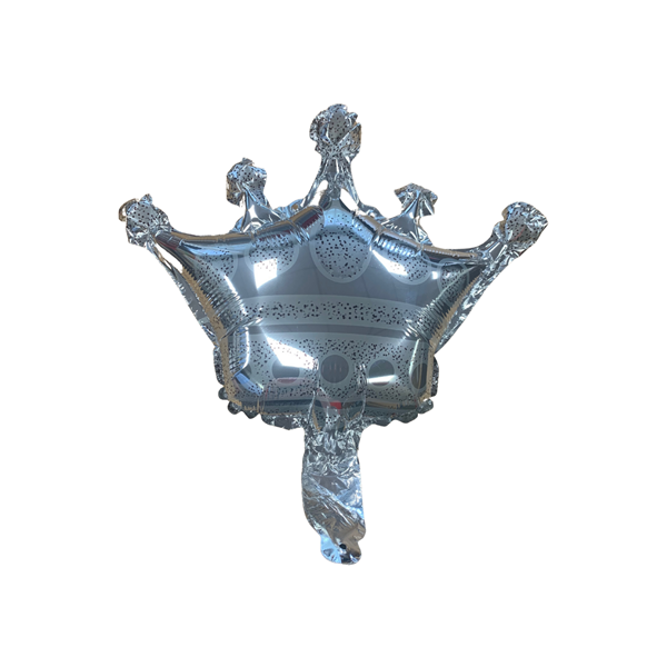 Silver Mini Crown 9" Foil Ballooon