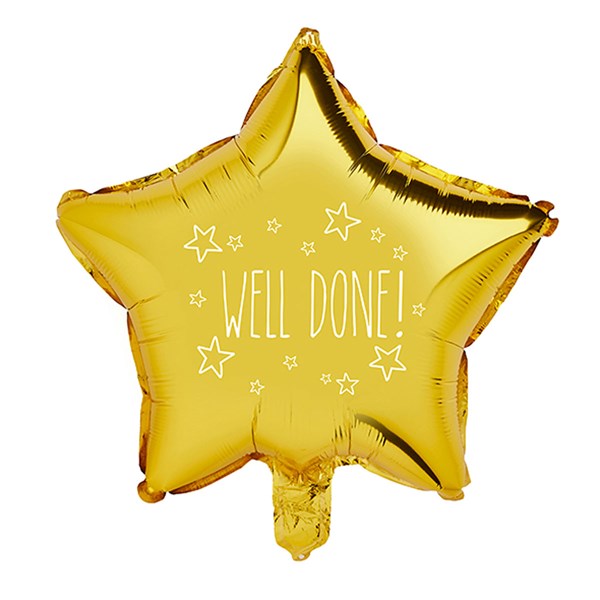 Well Done Gold Star 20" Foil Balloon