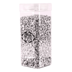 Silver Pebbles In Jar 4-6mm 750grams
