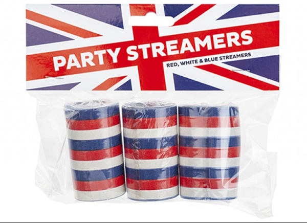 Union Jack Party Streamers 3pk
