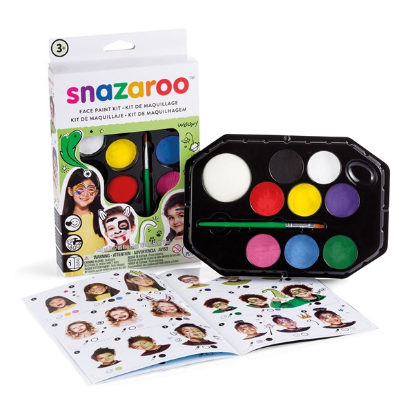Snazaroo Face Painting Kit With Sponge, Brush & Instructions