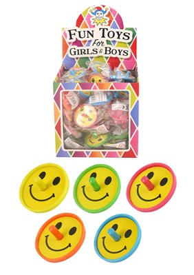 Smiley Spinning Tops 60pk