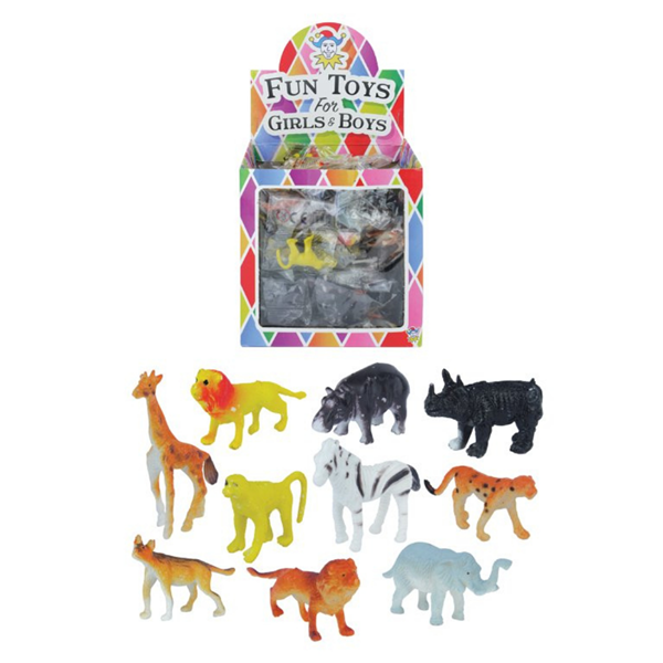 Assorted Mini Jungle Animal Figures 84pk