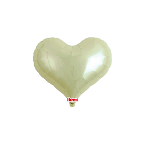 Metallic Ivory 14" Heart Jelly Foil Balloon