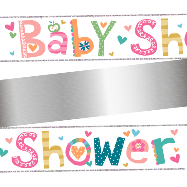 Baby Shower Holographic Foil Banner 9ft