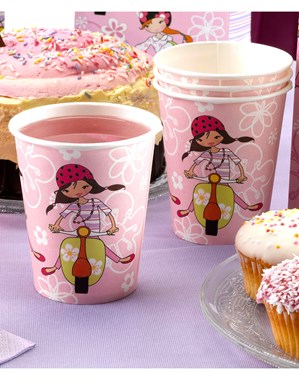 Scooter Girls Paper Cups 8pk