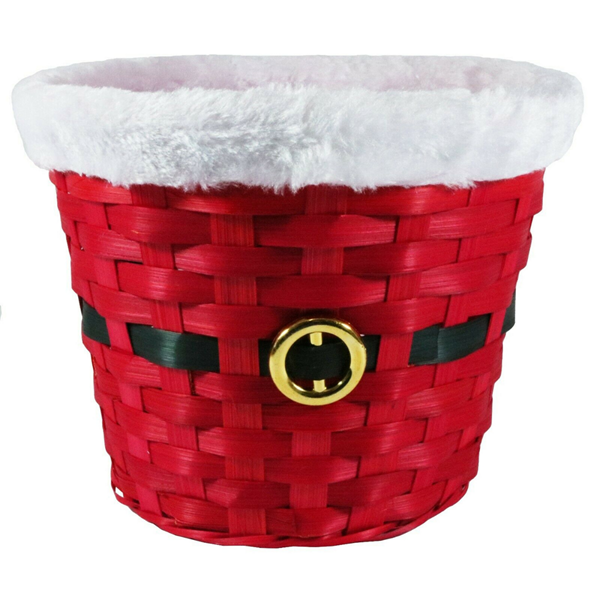 Christmas Red Santa Wicker Basket