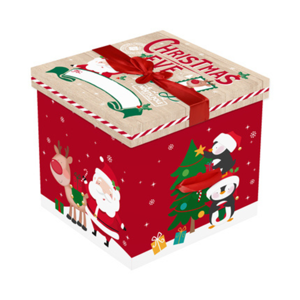 Christmas Eve Santa & Friends Square Gift Box 28cm