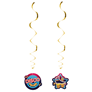 Disco Fever Party Hanging Swirl Decorations 2pk