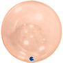 Grabo Orange Clear Globe 15" Balloon - No Valve