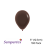 Sempertex Fashion Chocolate Latex Balloons 5" 100pk