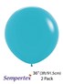 Sempertex 36" Caribbean Blue Latex Balloons 2pk