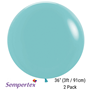 Sempertex Fashion Aquamarine 36" Latex Balloons 2pk