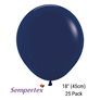 Sempertex Fashion Navy Blue 18" Latex Balloons 25pk