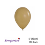 Sempertex Latte 5" Latex Balloons 100pk