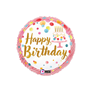 NEW Grabo Happy Birthday Pink Party 18" Foil Balloon