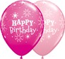 Happy Birthday Wild Berry & Pink Latex 11" Balloons 25pk
