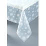 Clear Snowflakes Christmas Reusable Plastic Tablecover