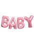 Pink Baby Foil Balloon Letter Banner 14"