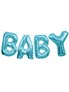 Blue Baby Foil Balloon Letter Banner 14"