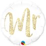 Gold Glitter Mr 18" Foil Balloon