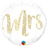 Gold Glitter Mrs 18" Foil Balloon