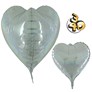 Holographic Silver 3D Heart 23" Foil Balloon
