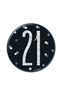 Black Glitz 21st Birthday 3" Badge