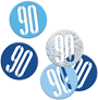 Blue Glitz 90th Birthday Foil Confetti 14g