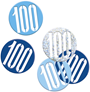 Blue Glitz 100th Birthday Foil Confetti 14g