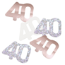 Rose Gold Glitz 40th Birthday Foil Confetti 14g