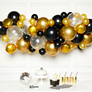 Black & Gold DIY Garland Foil Latex Balloon Kit