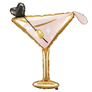 Martini Cocktail Glass Pink & Gold 50" Large Foil Balloon
