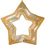 Gold Glitter Holographic Linky Star 48" Foil Balloon