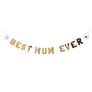 Best Mum Ever Gold Letter Banner 2M