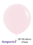 Sempertex Pastel Matte Pink 24" Latex Balloons 3pk