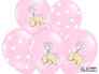 Pink Elephant And White Polka Dot 12" Latex Balloons 6pk