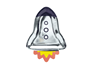 Space Party Rocket Shaped Paper Plates 6pk